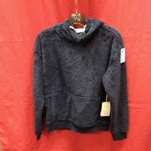 Cozy Navy Blue Fleece Hoodie